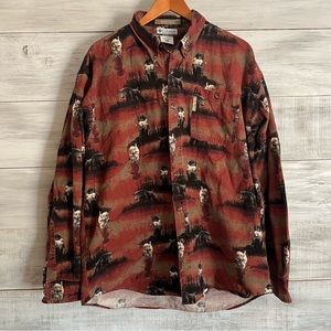 Columbia River Lodge Red Dog Button Down Shirt